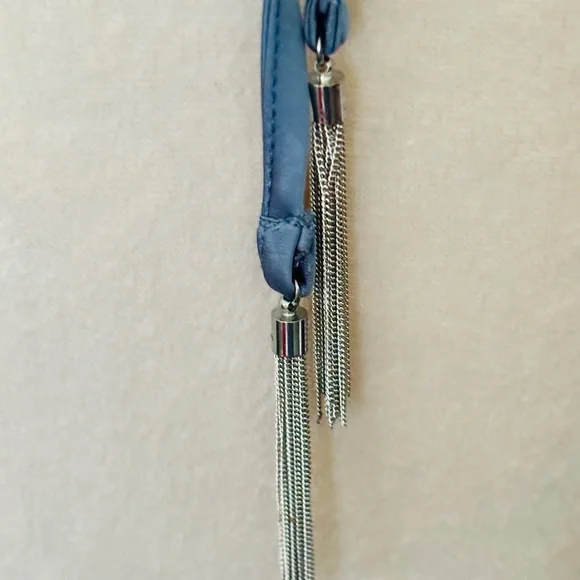 House of Harlow 1960 Women’s L Baby Blue Diamond Sateen Backless Maxi Dress - Picture 5 of 10